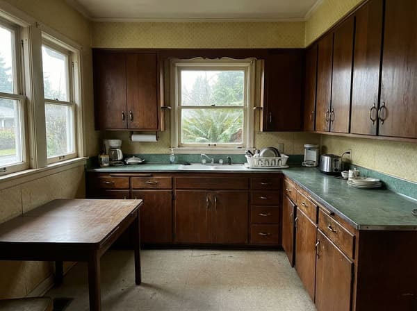 Kitchen Cabinet Refinishing before painting