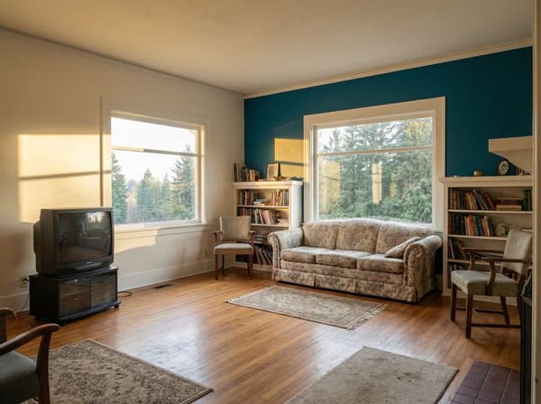 Living Room Accent Wall after painting